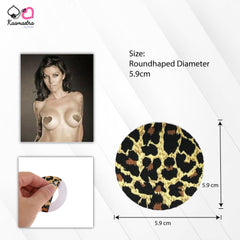 Kaamastra Leopard Print Round shape Nipple Pasty