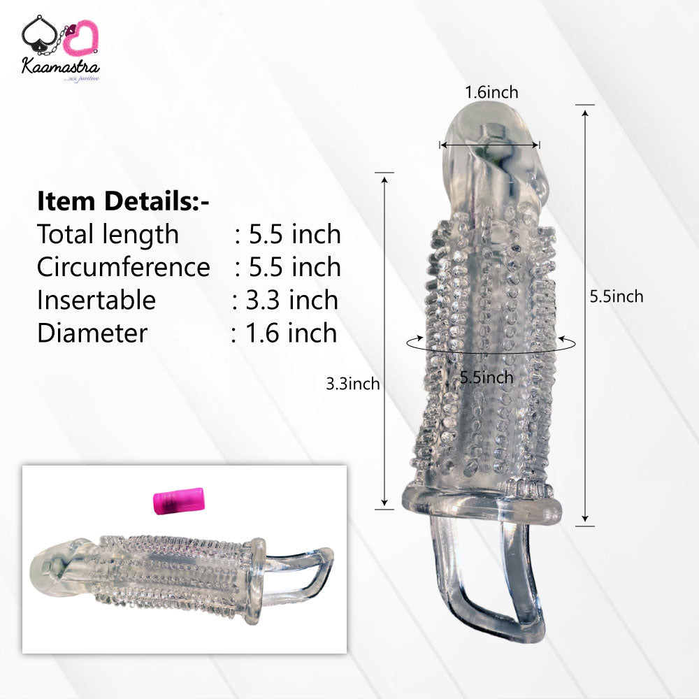 Kaamastra Silicone Vibrating Penis Sleeve