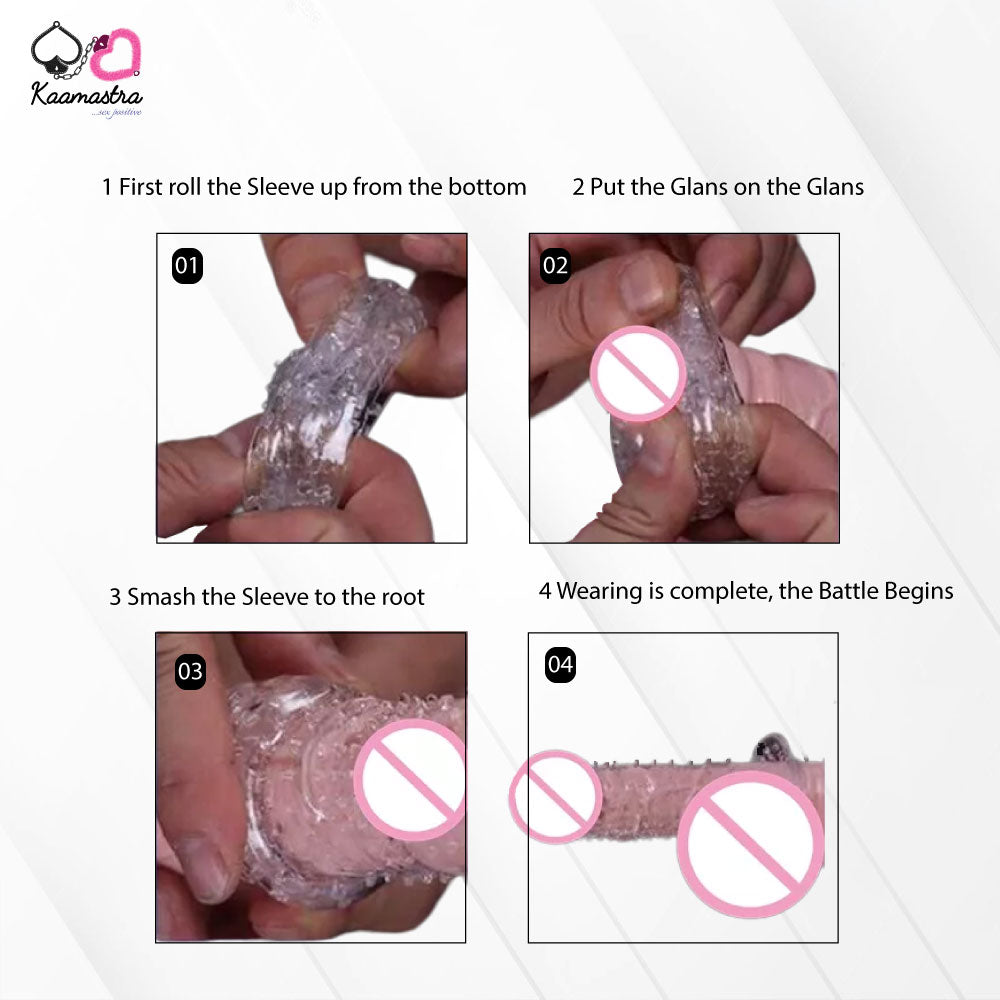 Kaamastra Intimate Silicone Reusable Sleeves condoms For Men