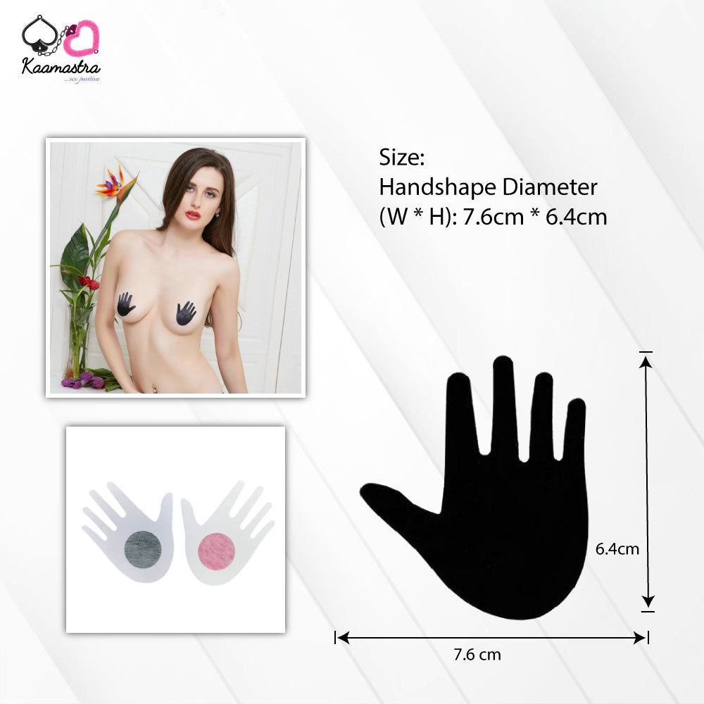 Kaamastra Black Hand Shape Nipple Pasty