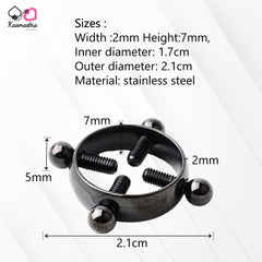 Kaamastra Ring Clip Nipple Peircing Black