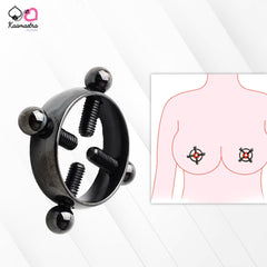Kaamastra Ring Clip Nipple Peircing Black