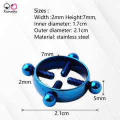 Kaamastra Ring Clip Nipple Peircing Blue