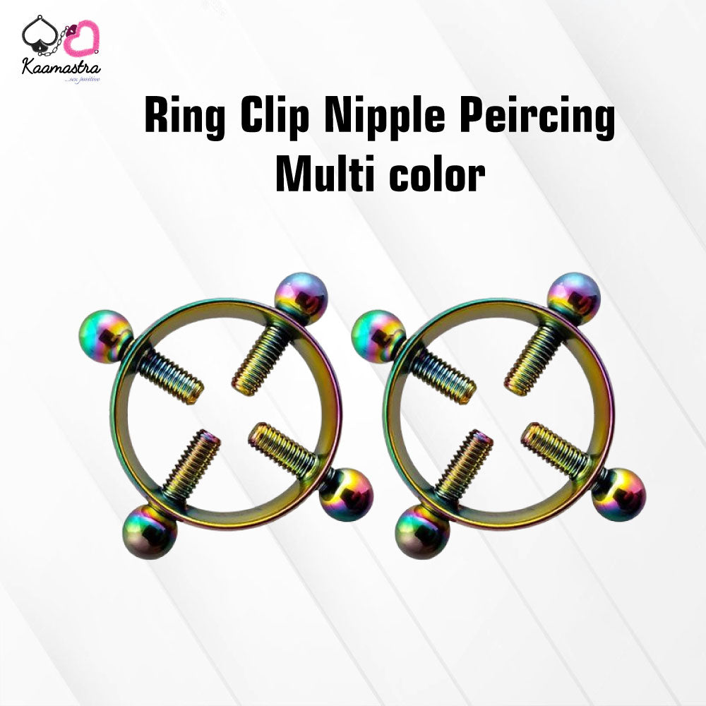 Kaamastra Ring Clip Nipple Peircing Multi color