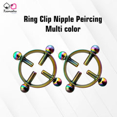 Kaamastra Ring Clip Nipple Peircing Multi color