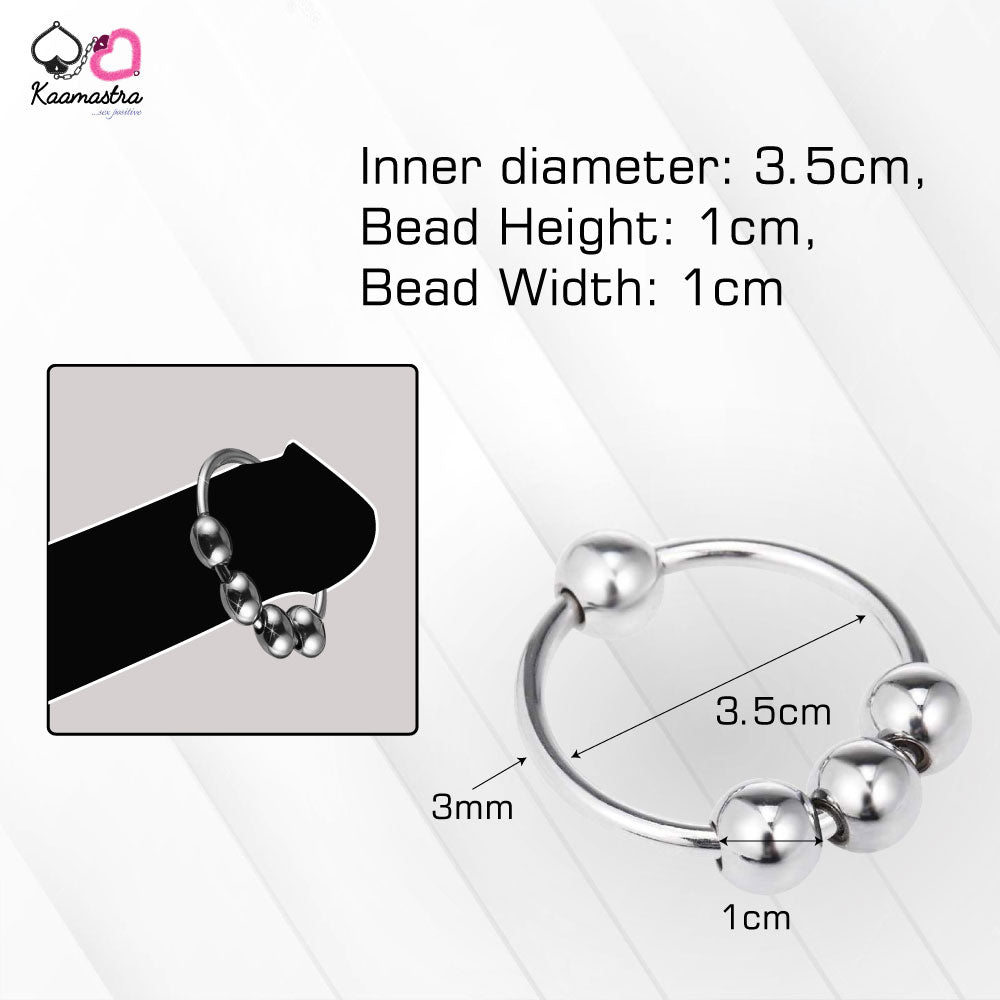 Kaamastra 3.5cm Steel Penis Delay Ring - Pack of 1