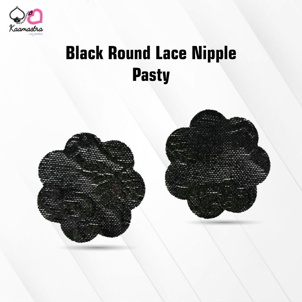 Kaamastra Black Round Lace Nipple Pasty