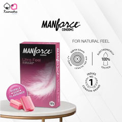 Manforce Ultra Feel Bubblegum Flavored Condom Pack Of 10