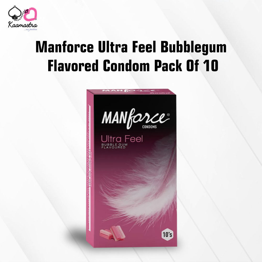 Manforce Ultra Feel Bubblegum Flavored Condom Pack Of 10