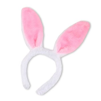 Kaamastra Pink And White Bunny Headband