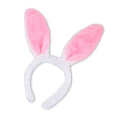 Kaamastra Pink And White Bunny Headband