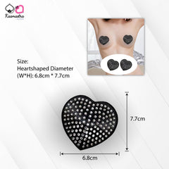 Kaamastra Sexy Black Heart Shape Nipple Pasties