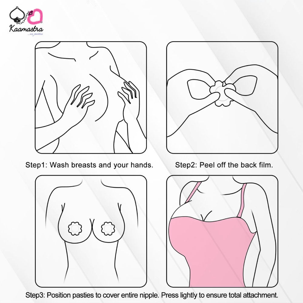 Kaamastra Star Shape Womens Sequin Sexy Breast Pasties