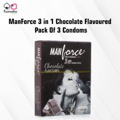 ManForce 3 in 1 Chocolate Flavoured Pack Of 3 Condoms