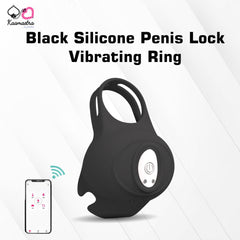 Kaamastra Black Silicone Penis Lock Vibrating Ring