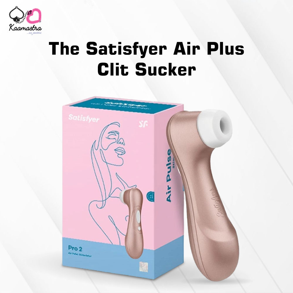 The Satisfyer Air Plus Clit Sucker on Kaamastra