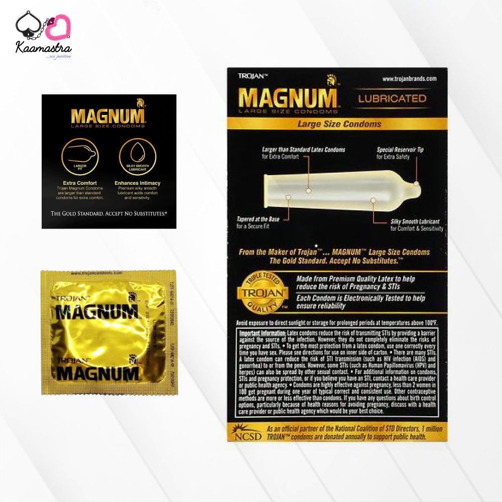 TROJAN Magnum Large Size Lubricated Condoms