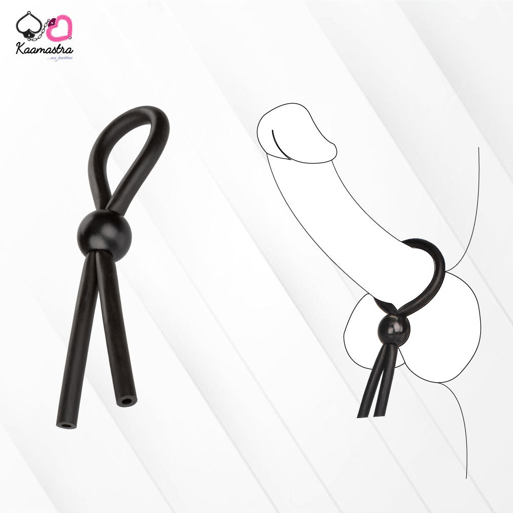 Kaamastra Black Single Bead Penis Rope