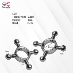 Kaamastra Stainless Steel Nipple Piercing, Breast Clip, Ring Stimulation