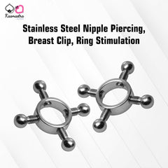 Kaamastra Stainless Steel Nipple Piercing, Breast Clip, Ring Stimulation
