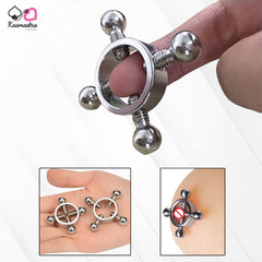 Kaamastra Stainless Steel Nipple Piercing, Breast Clip, Ring Stimulation
