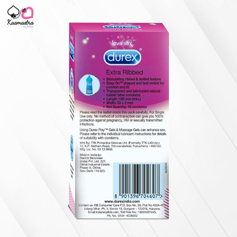 Durex Extra Ribbed Pack Of 10