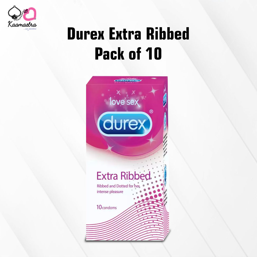 Buy Durex Extra Ribbed 10-Pack - Ribbed And Dotted Condoms – Kaamastra