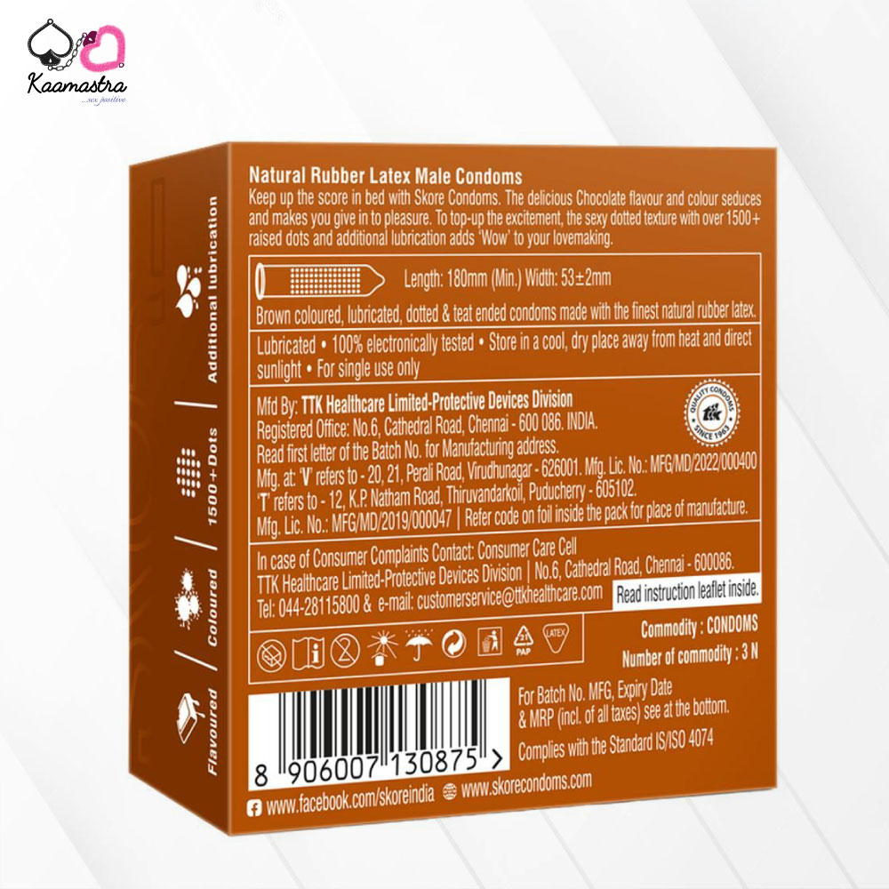 Skore Condom Chocolate Pack Of 3
