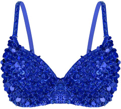 Kaamastra Women Sequins Bra Blue