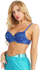 Kaamastra Women Sequins Bra Blue