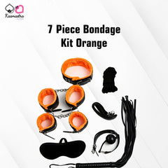 Kaamastra Intermediate 7 Piece Bondage Kit Orange & Black