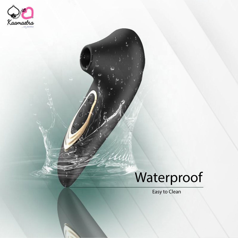 Waterproof kaamastra clit sucker for easy cleaning and shower-safe play.
