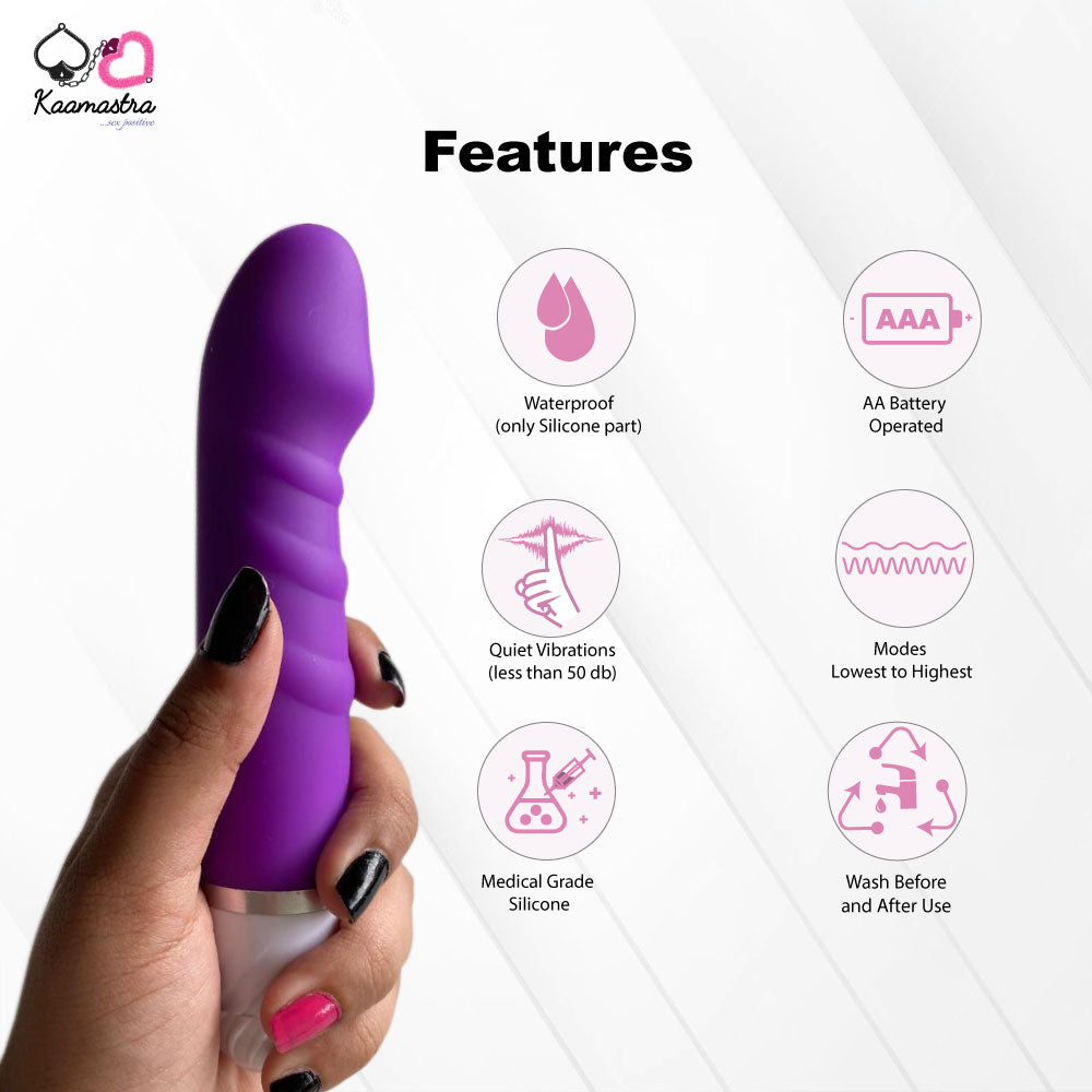 Buy Purple Mini Vibrating Dildo 4.5 Insertable, Silicone Buy Purple Mini Vibrating Dildo 4.5 Insertable, Silicone