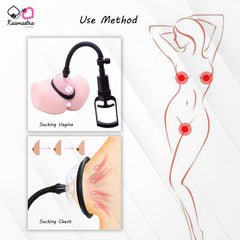 Dual-use suction pump for vaginal and chest stimulation
