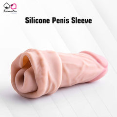 Kaamastra skin tone silicone penis sleeve for enhanced pleasure