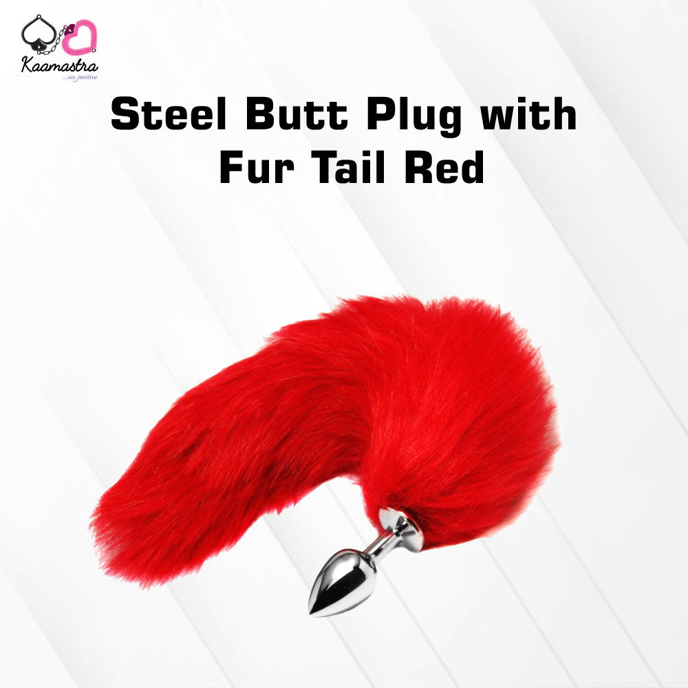 Buy Steel Butt Plug with Fur Tail Stainless Steel & Luxurious Buy Steel Butt Plug with Fur Tail Stainless Steel & Luxurious