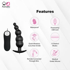 Prostate massager features - 12 modes, waterproof, medical silicone