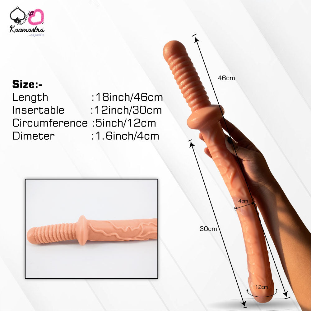 18-inch giant dildo measurements - 30cm insertable, 12cm circumference