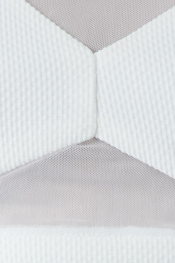 Kaamastra White Mesh Match Top for Women – Casual Fashion Outfit