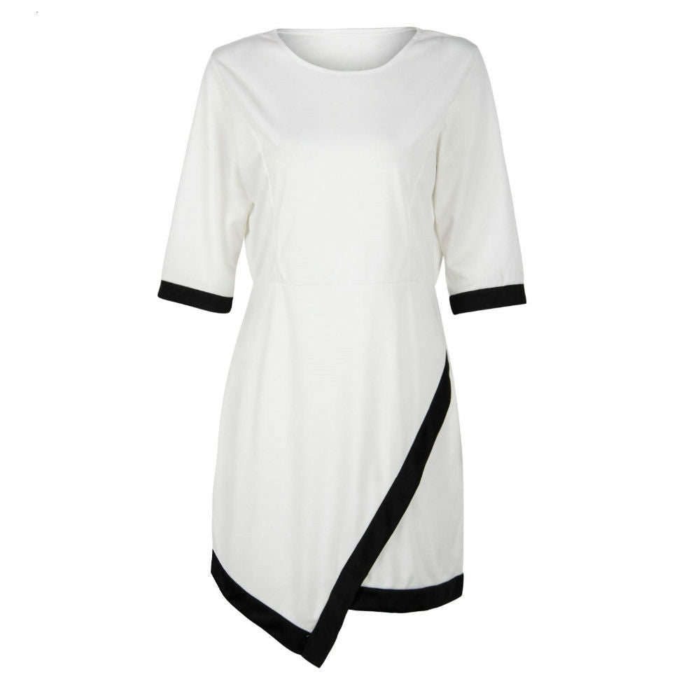 Women White Irregular Short Dress