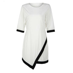 Women White Irregular Short Dress