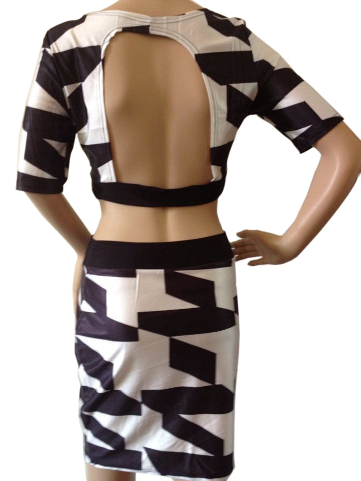 Polygons Bodycon Printed Dress