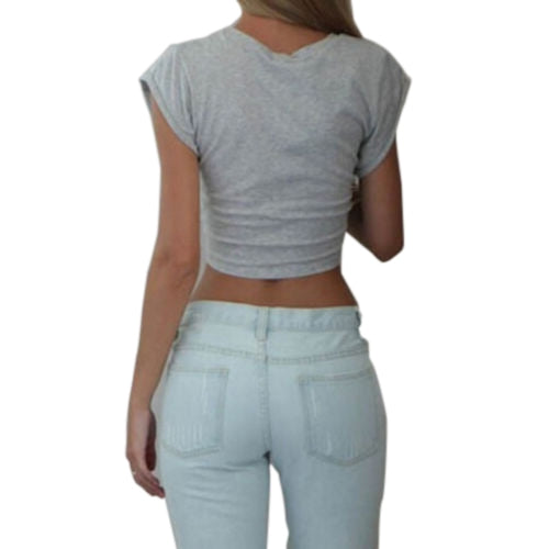 Casual Sleeveless Lady Crop Top