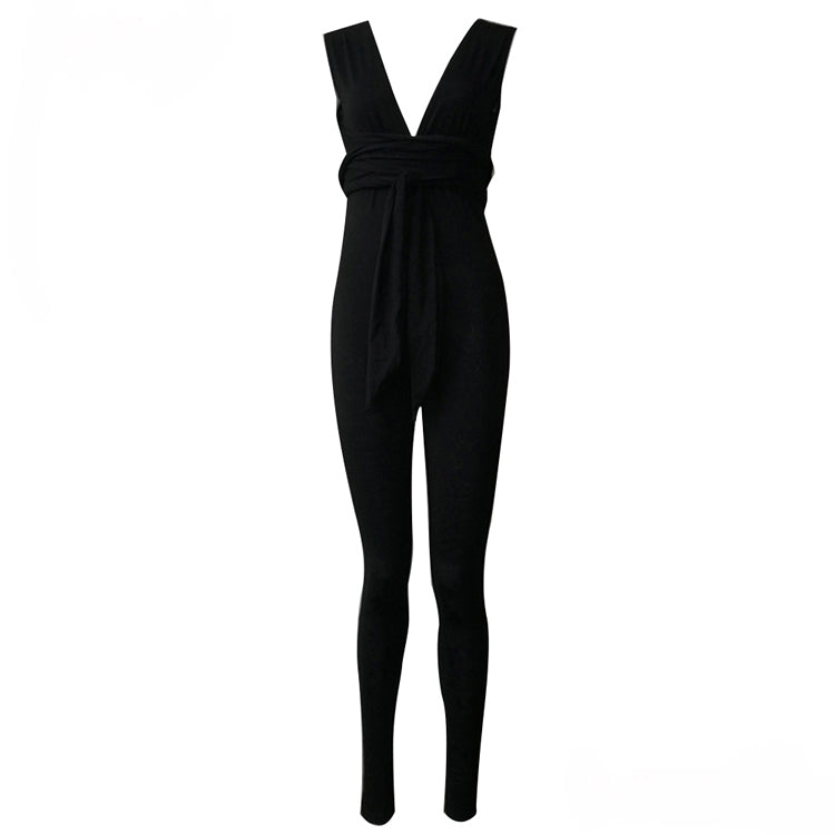 Deep V Neck Jumpsuit For Women