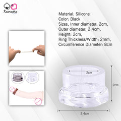 Dimensions: 2cm inner diameter transparent foreskin ring specifications