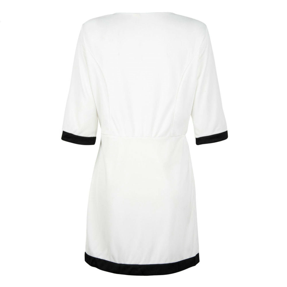 Women White Irregular Short Dress