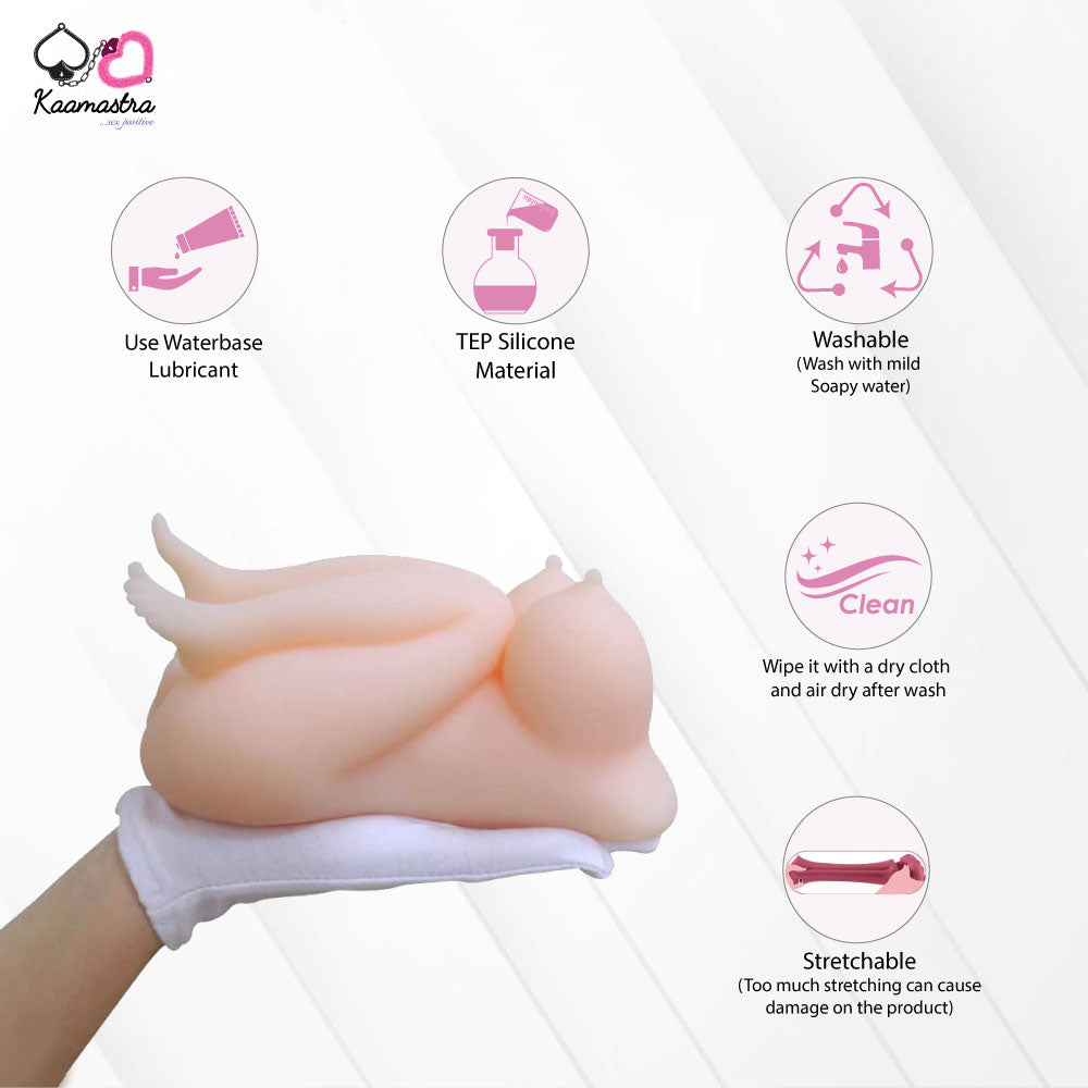 Masturbator care instructions - uses water-based lube, TPE silicone, washable