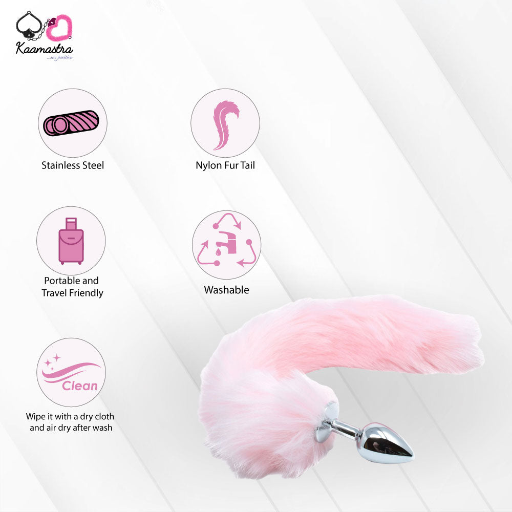 Buy Steel Butt Plug with Fur Tail Stainless Steel & Luxurious Buy Steel Butt Plug with Fur Tail Stainless Steel & Luxurious