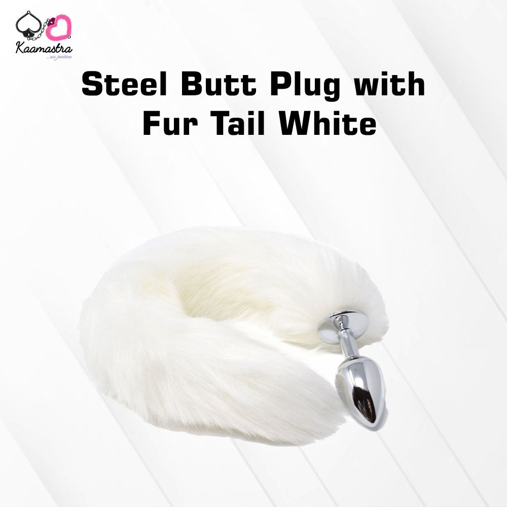 Buy Steel Butt Plug with Fur Tail Stainless Steel & Luxurious Buy Steel Butt Plug with Fur Tail Stainless Steel & Luxurious