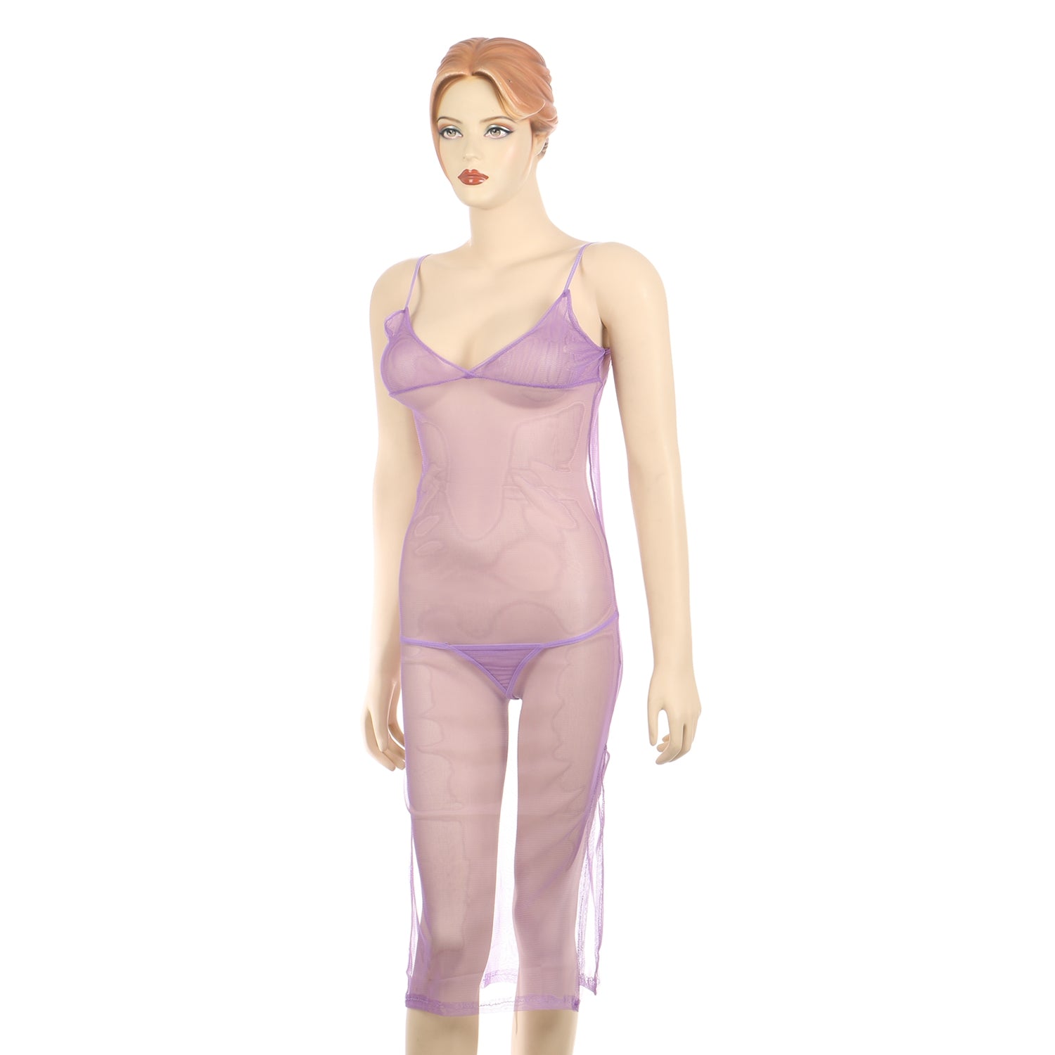 Kaamastra women sexy Long see through Purple Gown